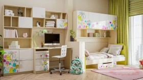 Детская комната Флёр (Белый/корпус Клен) в Оренбурге - orenburg.katalogmebeli.com | фото