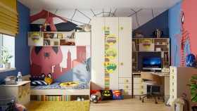 Детская комната Клаксон (Бежевый/корпус Клен) в Оренбурге - orenburg.katalogmebeli.com | фото