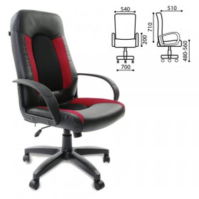 Кресло офисное BRABIX Strike EX-525 (черно-красный) в Оренбурге - orenburg.katalogmebeli.com | фото