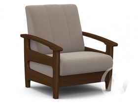 Кресло для отдыха Омега (орех лак/CATANIA COCOA) в Оренбурге - orenburg.katalogmebeli.com | фото