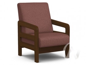 Кресло отдыха Вега-34 (орех лак/UNO BERRY) в Оренбурге - orenburg.katalogmebeli.com | фото