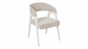 Кресло «Техас 1» (Белый матовый/Микровелюр Jercy Cream №208) в Оренбурге - orenburg.katalogmebeli.com | фото