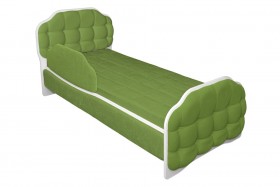 Кровать 190 Атлет Lux 76 Зелёный (мягкий бортик) в Оренбурге - orenburg.katalogmebeli.com | фото
