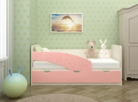 Кровать Бабочки 1,6м (Розовый металлик) в Оренбурге - orenburg.katalogmebeli.com | фото