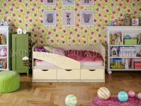Кровать Бабочки 1,8м (Ваниль матовый) в Оренбурге - orenburg.katalogmebeli.com | фото