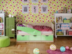 Кровать Бабочки 2,0м (Салатовый металлик) в Оренбурге - orenburg.katalogmebeli.com | фото