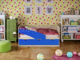 Кровать Бабочки 2,0м (Синий матовый) в Оренбурге - orenburg.katalogmebeli.com | фото