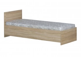 Кровать одинарная 800-2 без матраса (прямые спинки) Дуб Сонома в Оренбурге - orenburg.katalogmebeli.com | фото