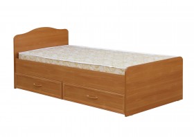 Кровать одинарная с ящиками 800-1 без матраса (круглые спинки) Вишня Оксфорд в Оренбурге - orenburg.katalogmebeli.com | фото 1