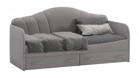 Кровать с мягкой спинкой и ящиками «Сабрина» 900 Светло-серый в Оренбурге - orenburg.katalogmebeli.com | фото