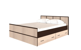 Кровать Сакура с настилом и ящиками 1,4 (Венге/Лоредо) в Оренбурге - orenburg.katalogmebeli.com | фото