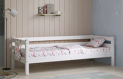 Кровать Соня Вариант 2 с задней защитой Белый полупрозрачный в Оренбурге - orenburg.katalogmebeli.com | фото 1