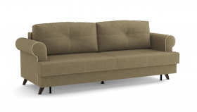 Оливер / диван - кровать 3-х местн. (еврокнижка) (велюр велутто коричневый 23 в Оренбурге - orenburg.katalogmebeli.com | фото