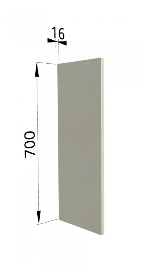 Панель торцевая П Квадро (для шкафа верхнего) Ваниль кожа в Оренбурге - orenburg.katalogmebeli.com | фото
