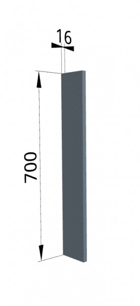 Панель торцевая ПТ 400 Квадро (для шкафа торцевого верхнего) Лунный свет в Оренбурге - orenburg.katalogmebeli.com | фото