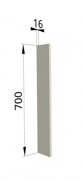 Панель торцевая ПТ 400 Квадро (для шкафа торцевого верхнего) Ваниль кожа в Оренбурге - orenburg.katalogmebeli.com | фото