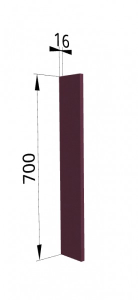 Панель торцевая ПТ 400 Квадро (для шкафа торцевого верхнего) Виноград в Оренбурге - orenburg.katalogmebeli.com | фото