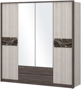 Шкаф четырехстворчатый с зеркалом Шк69.1 Николь в Оренбурге - orenburg.katalogmebeli.com | фото