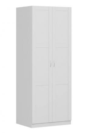Шкаф двухдверный Пегас сборный белый в Оренбурге - orenburg.katalogmebeli.com | фото