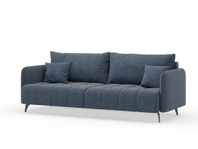 Валериан диван трёхместный прямой Синий, ткань RICO FLEX 101 в Оренбурге - orenburg.katalogmebeli.com | фото